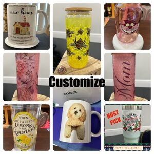 Handcrafted tumblers and mugs share show